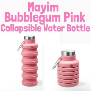 Mayim NWT Collapsible Silicone Water Bottle - Bubble Gum Pink